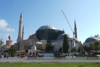 Ayasofya'da restorasyon çalışmaları
