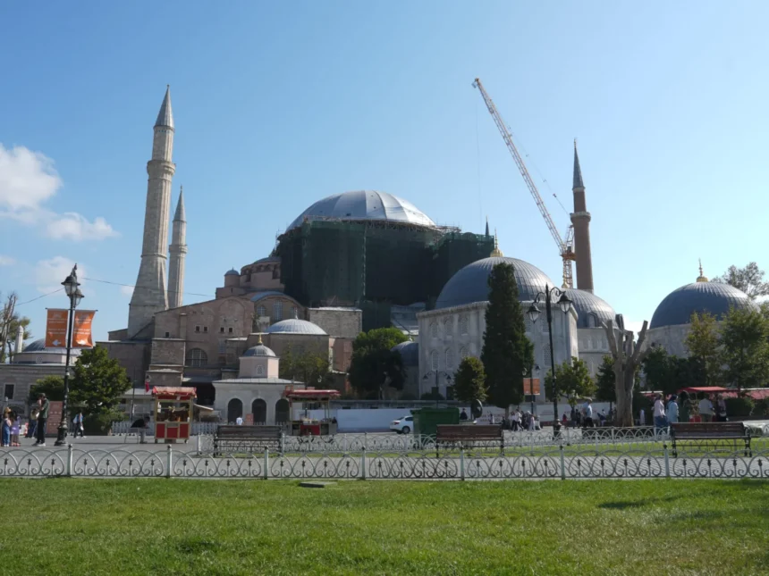 Ayasofya'da restorasyon çalışmaları