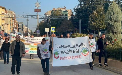 Bozüyük'te Emeklilerden "Geçinemiyoruz" Mitingi
